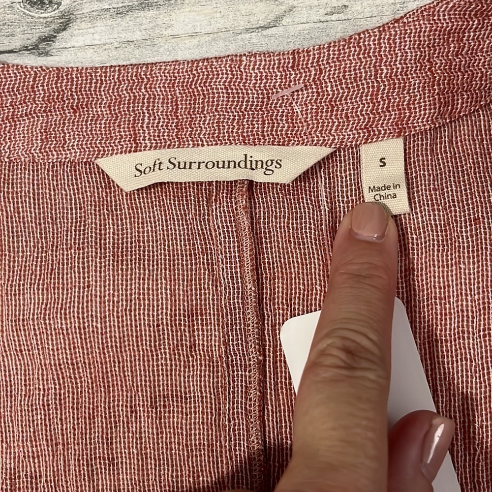 Soft Surroundings Whisper Linen Topper Size Small NWT - Picture 3 of 7